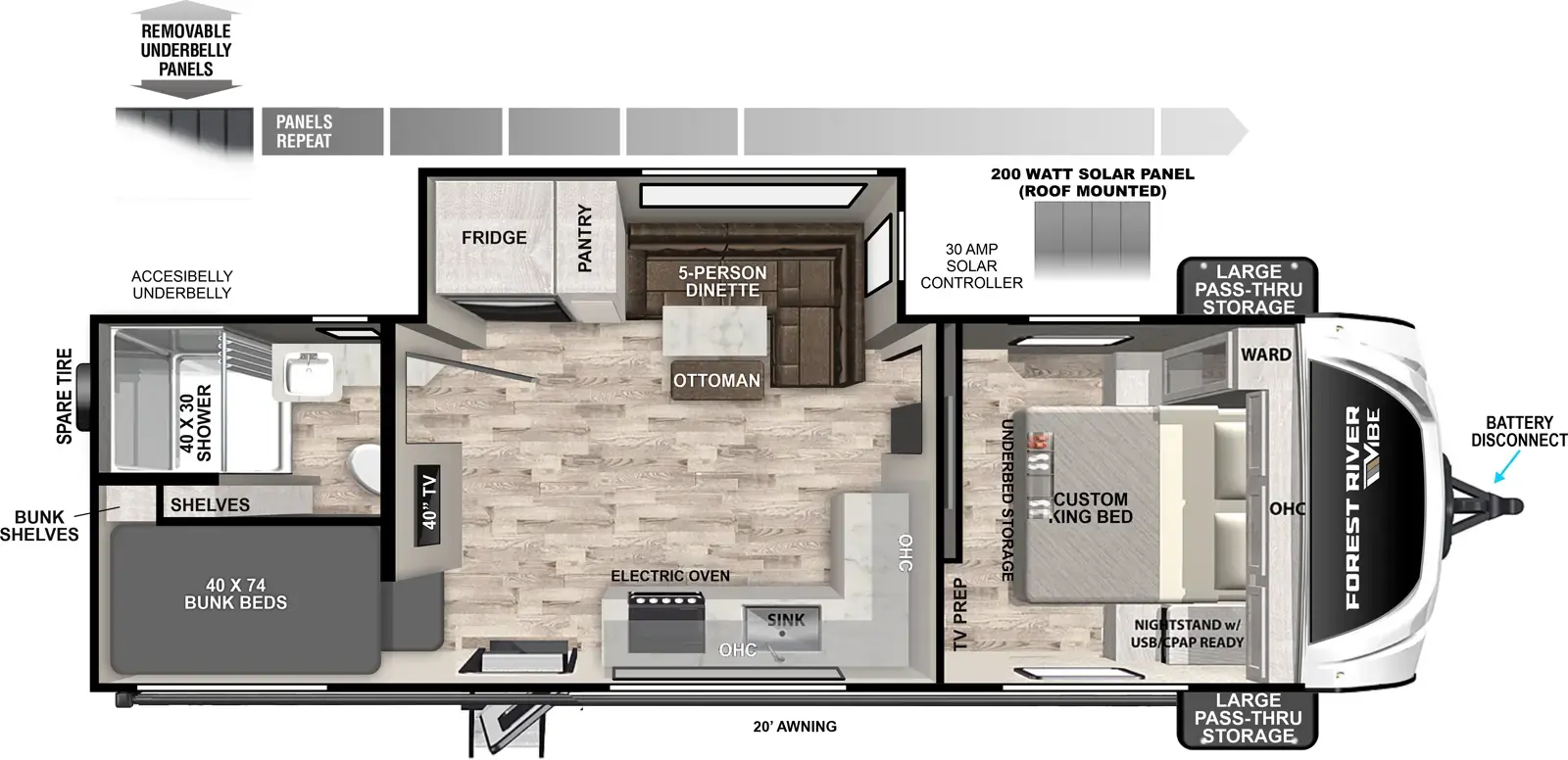 Vibe 2500DB Floorplan